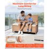 Outdoor Storage Bench, 2-Person PE Rattan Storage Bench, 70 Gal Deck Box with Cushion, Supports up to 265 lbs, Weatherproof Outdoor Seating & Porch De