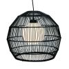 and 16'' 13 Lights Black PE Woven Pendant