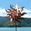 Degree Metal Wind Spinner  Classical Willow Leaves Design for Patio