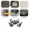 Direct Wicker Malachi Patio Wicker 5 Piece Square Dining Set