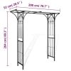 Garden Arch Black Iron 78.7 x 20.5 x 80.3 in Durable