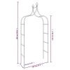 Garden Arches 2 pcs Black 47.2"x15"x102.4" Steel