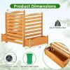 No-Dig Fir Wood Privacy Fence with Planter Boxes, 3-Panel AC Unit Screen for Outdoor Trash/Pool Equipment Concealment