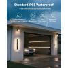 Outdoor Wall Lights, 2 Pack, 23.6 Inch Long Strip Modern Exterior Wall Sconce Light Fixtures, 2700K-6000K, IP65 Waterproof Anti-Rust