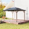 Pavilions, canopies, sunshades, light walnut wood