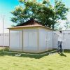 Rain shelter, tent, pergola, suitable for gardens, terraces, brown