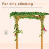Round Garden Arbor 7.5 ft Fir Wood Archway for Climbing Plants Pergola Style Wedding Ceremony Yellow
