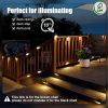 Solar Deck Lights Outdoor 16 Pack, Solar Step Lights Waterproof Led Solar lights for Outdoor Stairs, Step , Fence, Yard, Patio