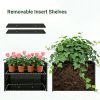 Tall Metal Planter Raised Garden Bed with Trellis 35.5in L x 11.9in W x 47.3in H - Large Flower Box Privacy Screen for Porch, Patio, Garden