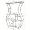 Vase-Shaped 6-Tier Plant Stand Display Rack with 10 Hanging Hooks for Home Garden Decoration