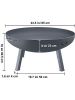 VEVOR Fire Pit Bowl, 34-Inch Diameter Round Carbon Steel Fire Bowl, Wood Burning for Outdoor Patios, Backyards & Camping Uses, with A Drain Hole