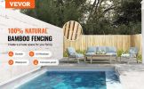 VEVOR Natural Rolled Bamboo Fence, Eco-Friendly Bamboo Privacy Fence 4 ft H x 8 ft L x 0.75 in D. , Decorative Bamboo Privacy Screen for Garden