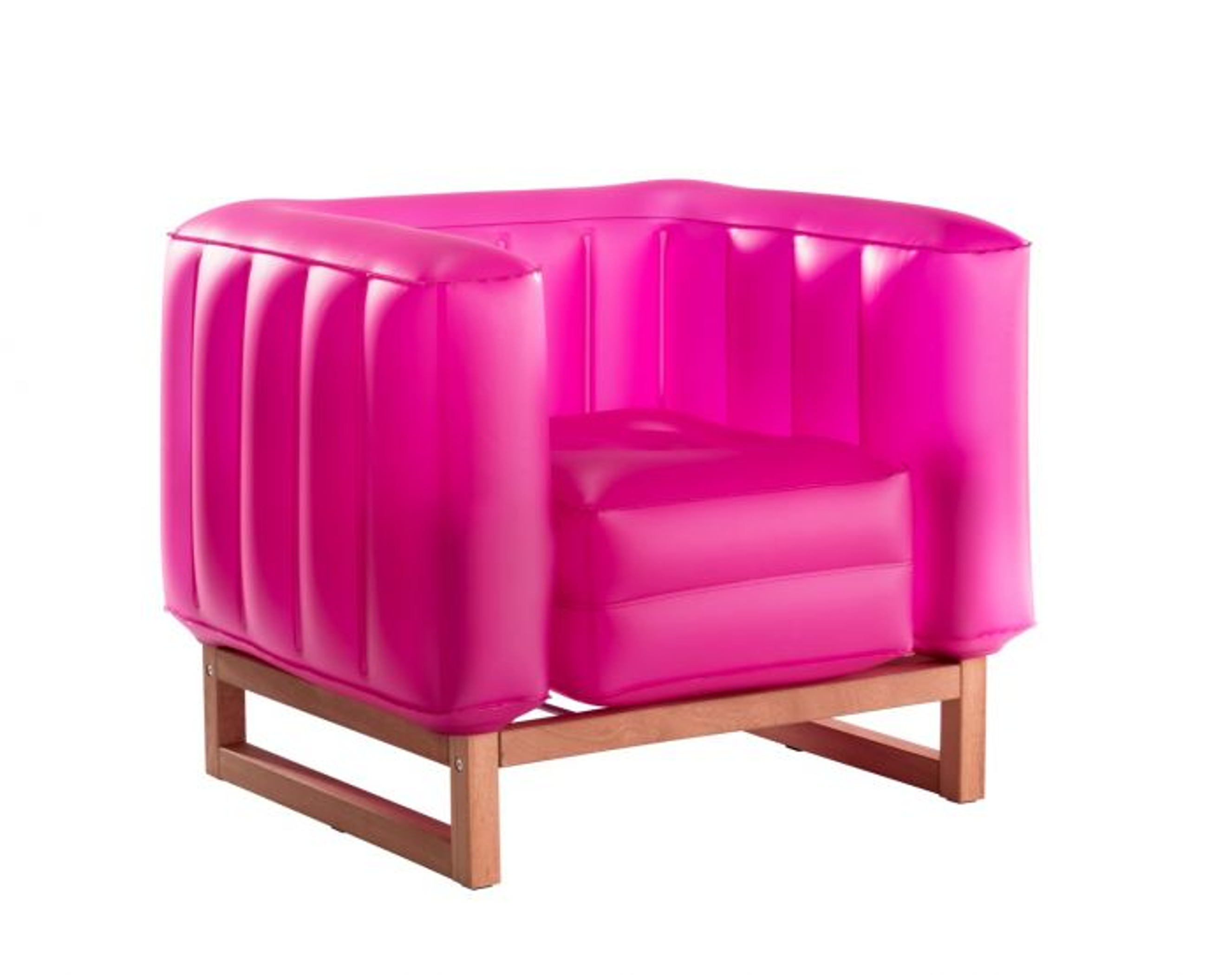 YOMI ARMCHAIR EKO WITH LIGHTING WOOD Frame (Color: PINK TRANSLUCENT)
