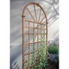77-inch Outdoor Vinyl Lattice Garden Trellis with Arched Top