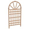 77-inch Outdoor Vinyl Lattice Garden Trellis with Arched Top