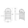 77-inch Outdoor Vinyl Lattice Garden Trellis with Arched Top