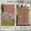 Raised Garden Bed Planter with Slatted Fence Trellis