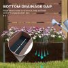 Raised Garden Bed Planter with Slatted Fence Trellis