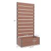 Raised Garden Bed Planter with Slatted Fence Trellis