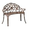 Outdoor Patio Garden Bench with Backrest