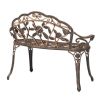 Outdoor Patio Garden Bench with Backrest