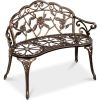 Outdoor Patio Garden Bench with Backrest