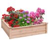 Solid Wood Raised Garden Bed Planter Box