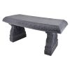 Outdoor Fiber-Clay Garden Bench