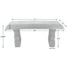 Outdoor Fiber-Clay Garden Bench