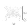 Modern Outdoor Butterfly Garden Benc