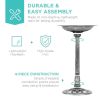 Outdoor Weather Resistant Polyresin Bird Bath in Rustic Aged Finish