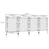 4 Pack Steel Foldable Fence Trellis Panel Animal Barrier