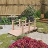 Outdoor 5-foot Solid Fir Wood Garden Bridge