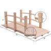 Outdoor 5-foot Solid Fir Wood Garden Bridge