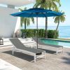 Aluminium 10ft 3 Tier Auto-tilt Umbrella ,Outdoor Patio Umbrella - Market Table Pool Deck Umbrella (Base Not Included)