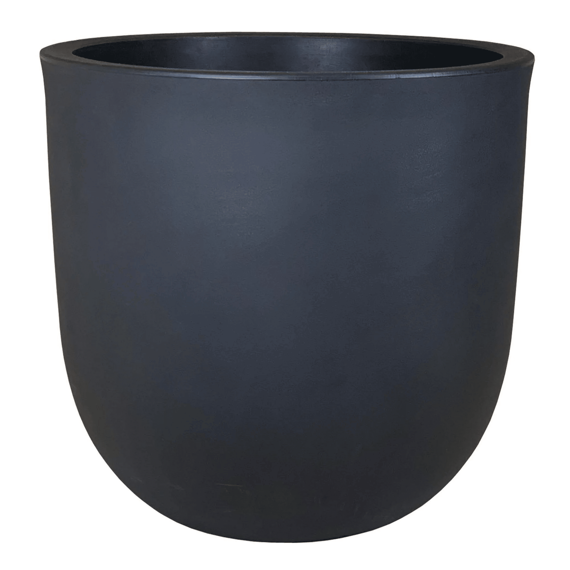 18in Mosswood Resin Planter, Matte Black (Pack: 14)