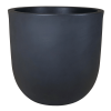 18in Mosswood Resin Planter, Matte Black