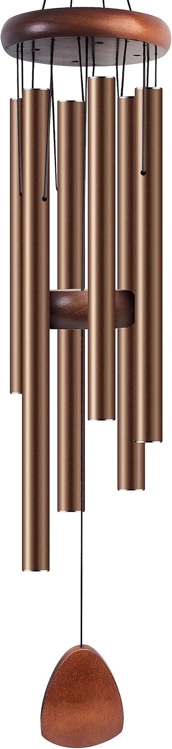 Large Aluminium Wind Chimes 37 Inches to Create a Zen Atmosphere Suitable for Outdoor, Garden (Color: Coffee)