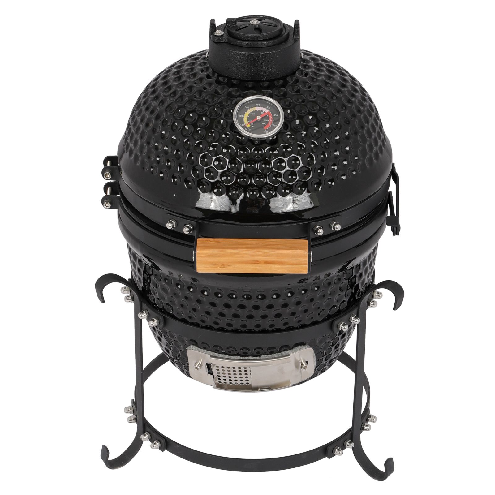 13in Round Ceramic Charcoal Grill XH (Color: Black)