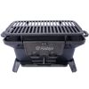 Oval Cast Iron Grill Outdoor, Portable Charcoal Grill and Tabletop Cast Iron Skillet - 100% Cast Iron, Enameled, Durable, Small Charcoal Grill, Campin