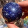 Stunning Blue Golden Sandstone Crystal Ball - Polished Meditation Sphere for Home Decor, Garden Decoration, Perfect Gift for Christmas, Valentine's Da