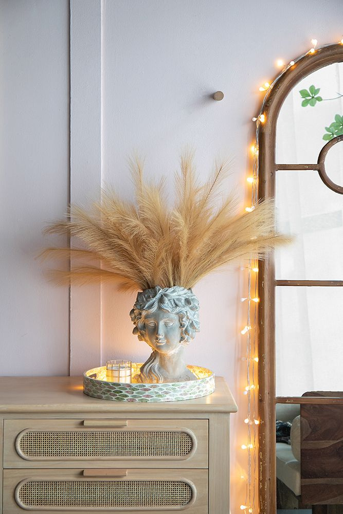 Cement Bust Wall Planter - Indoor Outdoor Home Garden Decor, 8" x 9" x 11.5" (Color: as Pic)