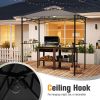 8 x 5 Feet Grill Gazebo with 2 Shelves 6 Hooks and Metal Frame