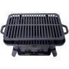 Oval Cast Iron Grill Outdoor, Portable Charcoal Grill and Tabletop Cast Iron Skillet - 100% Cast Iron, Enameled, Durable, Small Charcoal Grill, Campin
