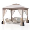 10 X 10 FT Heavy-Duty Patio Gazebo with Netting Walls and 4 Sandbags
